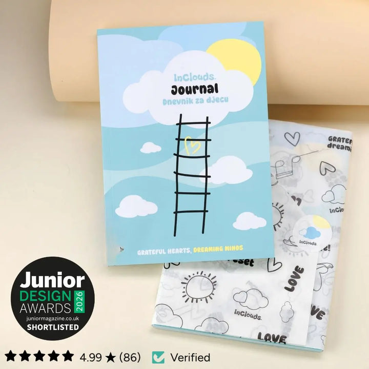 journal with junior design award sticker